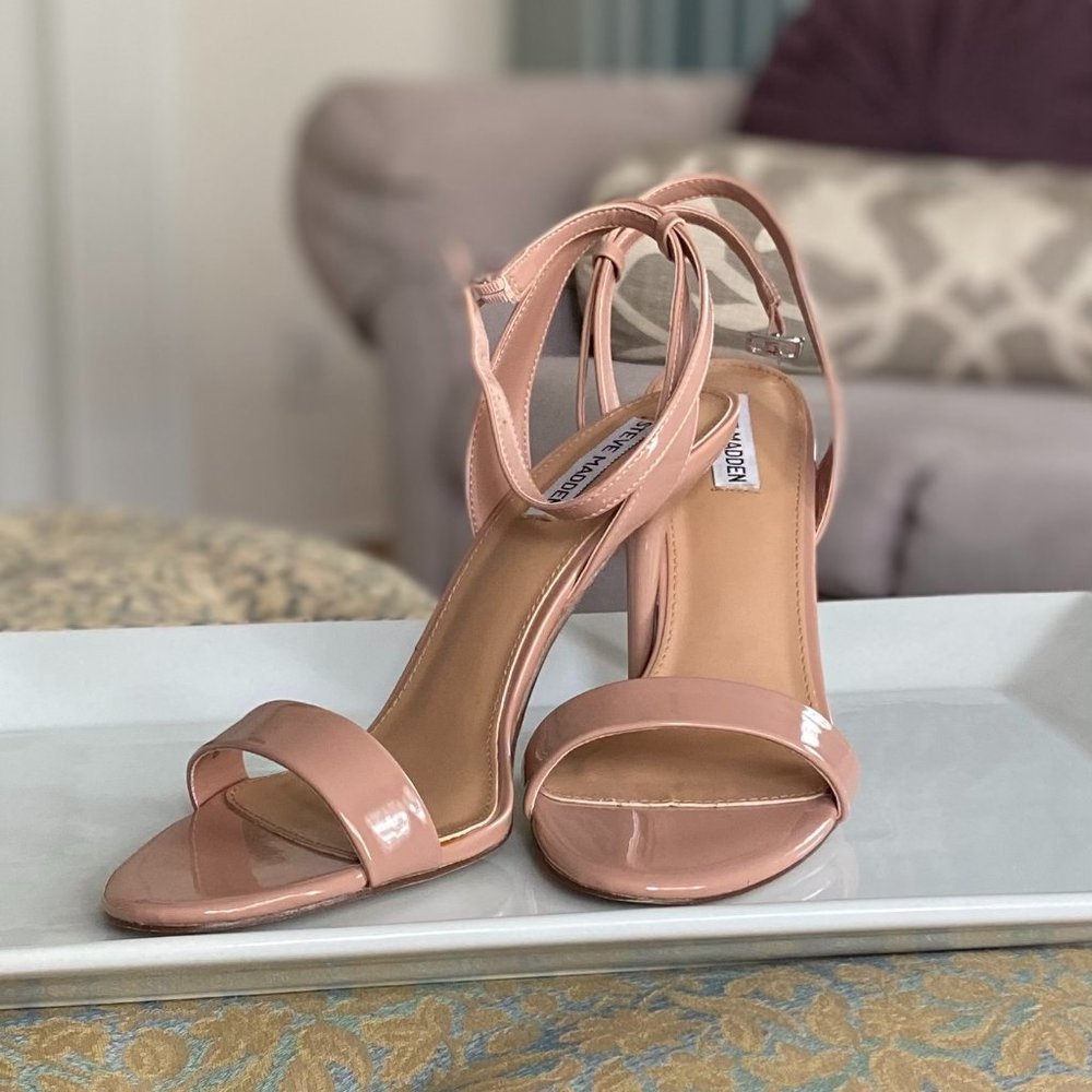 Steve Madden Patent Blush Strappy Heel Sandal